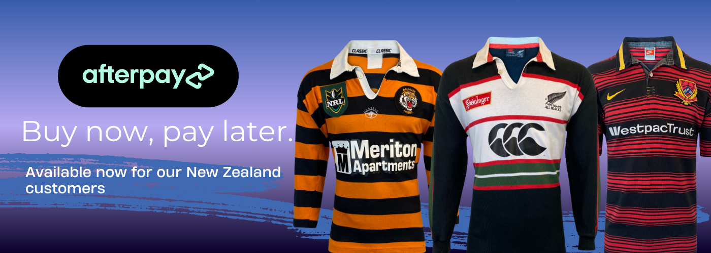 Website banner for vintage rugby jerseys